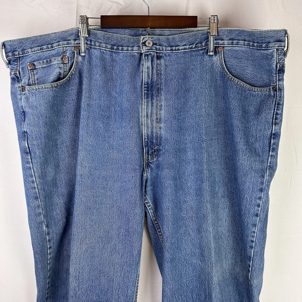 Levi's Men's Classic 505 Regular Fit Jean Straight Leg, Blue,‎ Size 54 x 32
